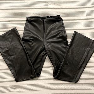 Faux Leather Flare Pant